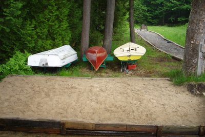 Boats at Adirondack
                  Lake Placid New York vacation waterfront lakefront
                  rental property house home camp