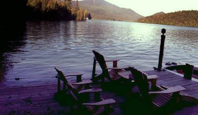 Whiteface from the dock Adirondack Lake Placid New
                York vacation waterfront lakefront rental property house
                home camp